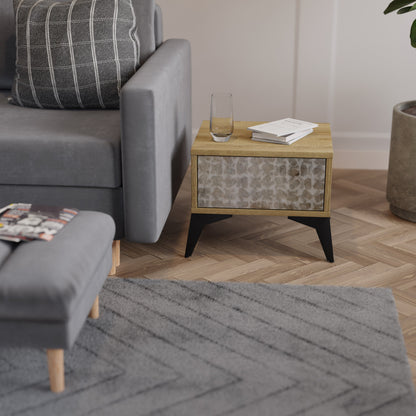 SLIGHTLY BLURRED Nightstand in Oak Effect
