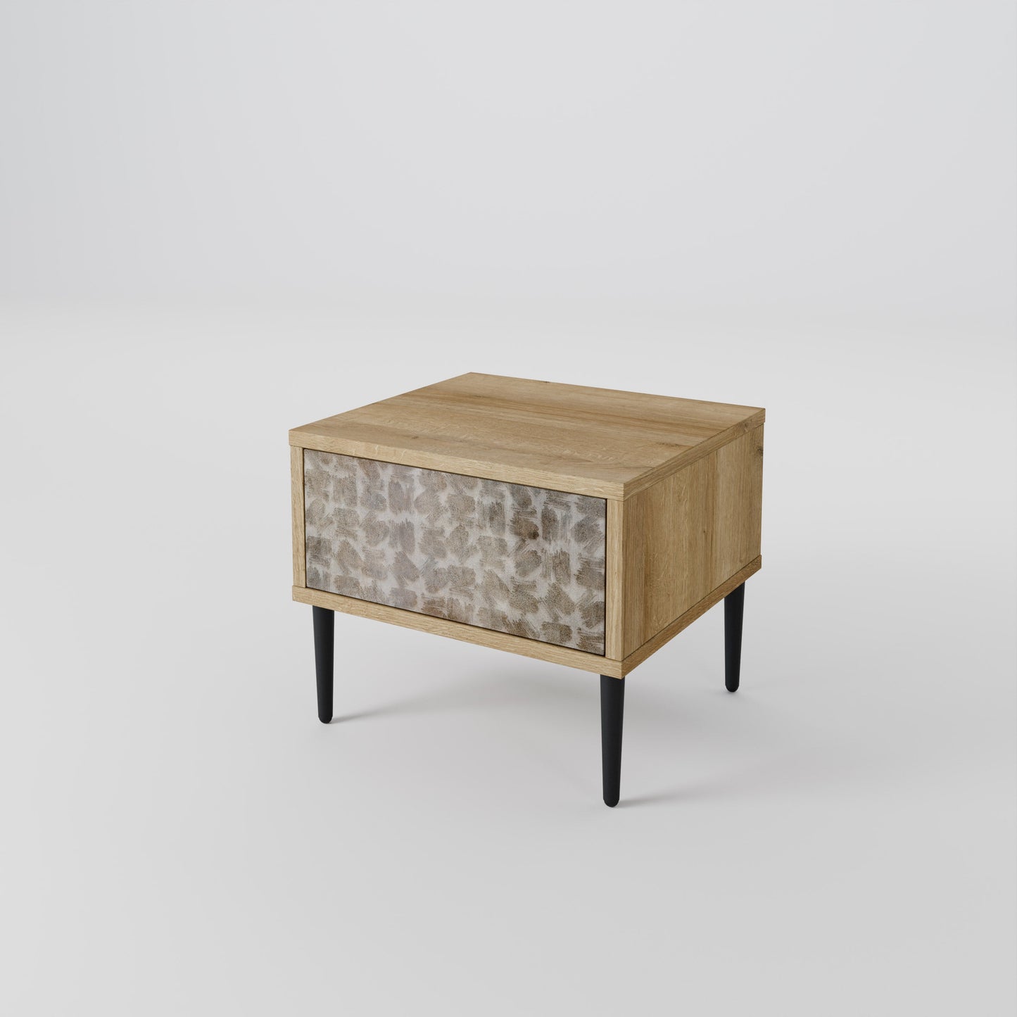 SLIGHTLY BLURRED Nightstand in Oak Effect