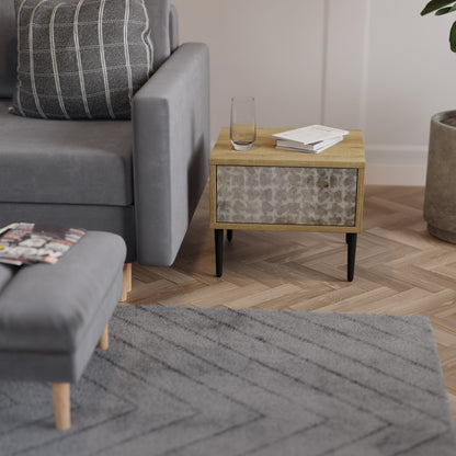 SLIGHTLY BLURRED Nightstand in Oak Effect