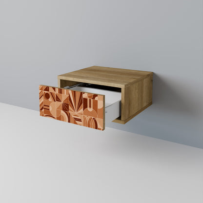 Comodino PRISM MOSAIC in effetto rovere