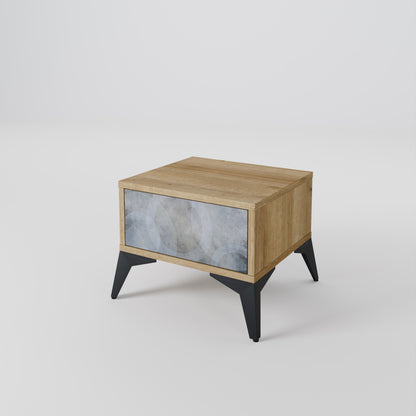 Comodino MUTED ARC effetto rovere