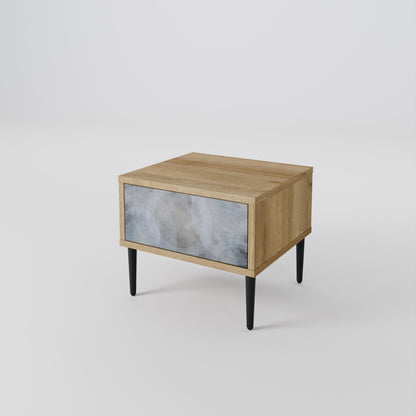 Comodino MUTED ARC effetto rovere