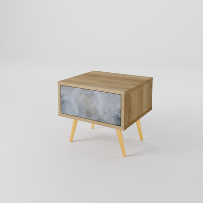 Comodino MUTED ARC effetto rovere