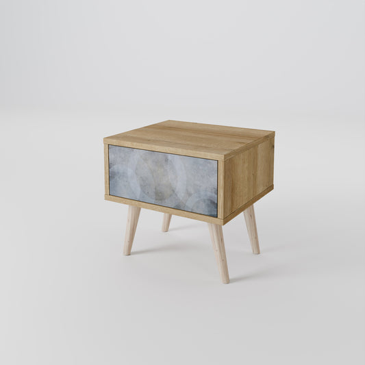 Comodino MUTED ARC effetto rovere