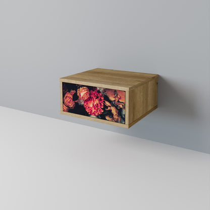 Comodino NEVERENDING BLOOM effetto rovere