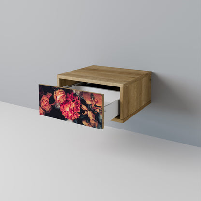 Comodino NEVERENDING BLOOM effetto rovere