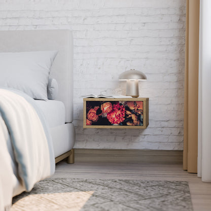Comodino NEVERENDING BLOOM effetto rovere