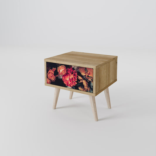 Comodino NEVERENDING BLOOM effetto rovere