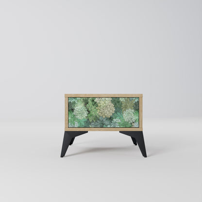 Comodino SUCCULENT CLUSTER in effetto rovere