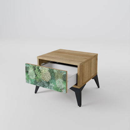 Comodino SUCCULENT CLUSTER in effetto rovere