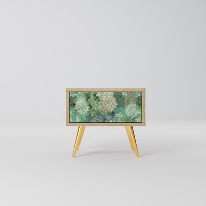 Comodino SUCCULENT CLUSTER in effetto rovere