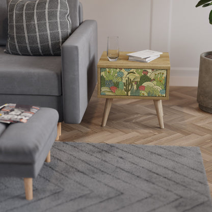 Comodino SUCCULENTS KALEIDOSCOPE in effetto rovere