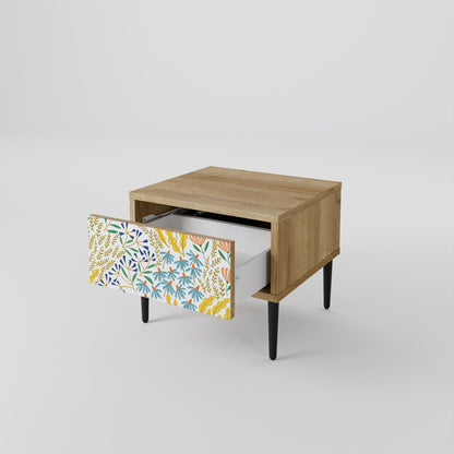 Comodino HELLO SPRING in effetto rovere