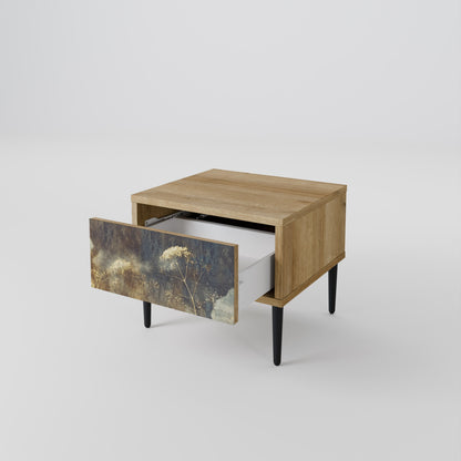Comodino GENTLE POWER in effetto rovere