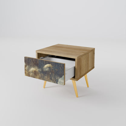 Comodino GENTLE POWER in effetto rovere