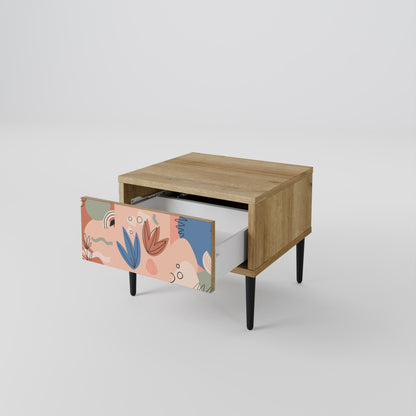 Comodino PASTEL DESTINY in effetto rovere