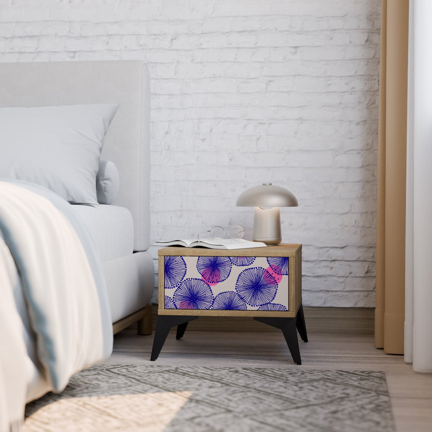 Comodino MAGIC NATURE in effetto rovere