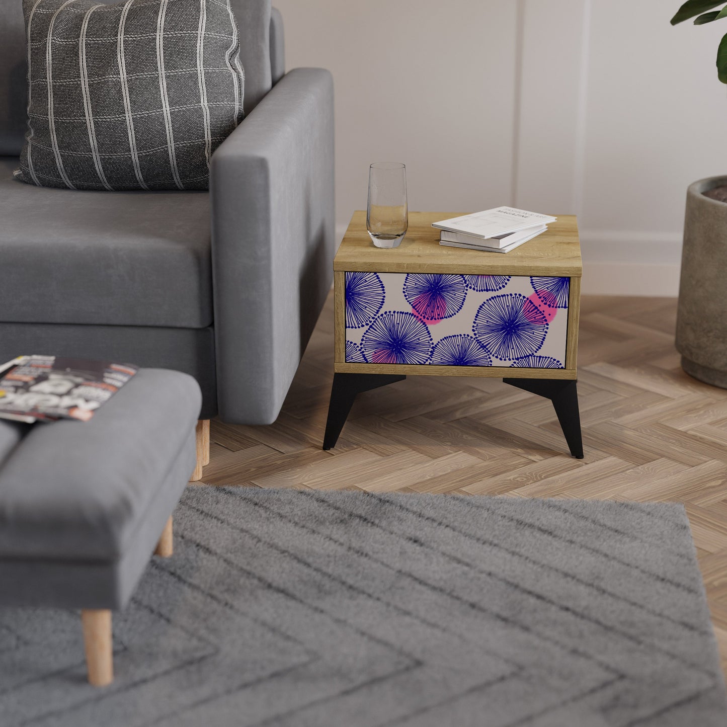 Comodino MAGIC NATURE in effetto rovere