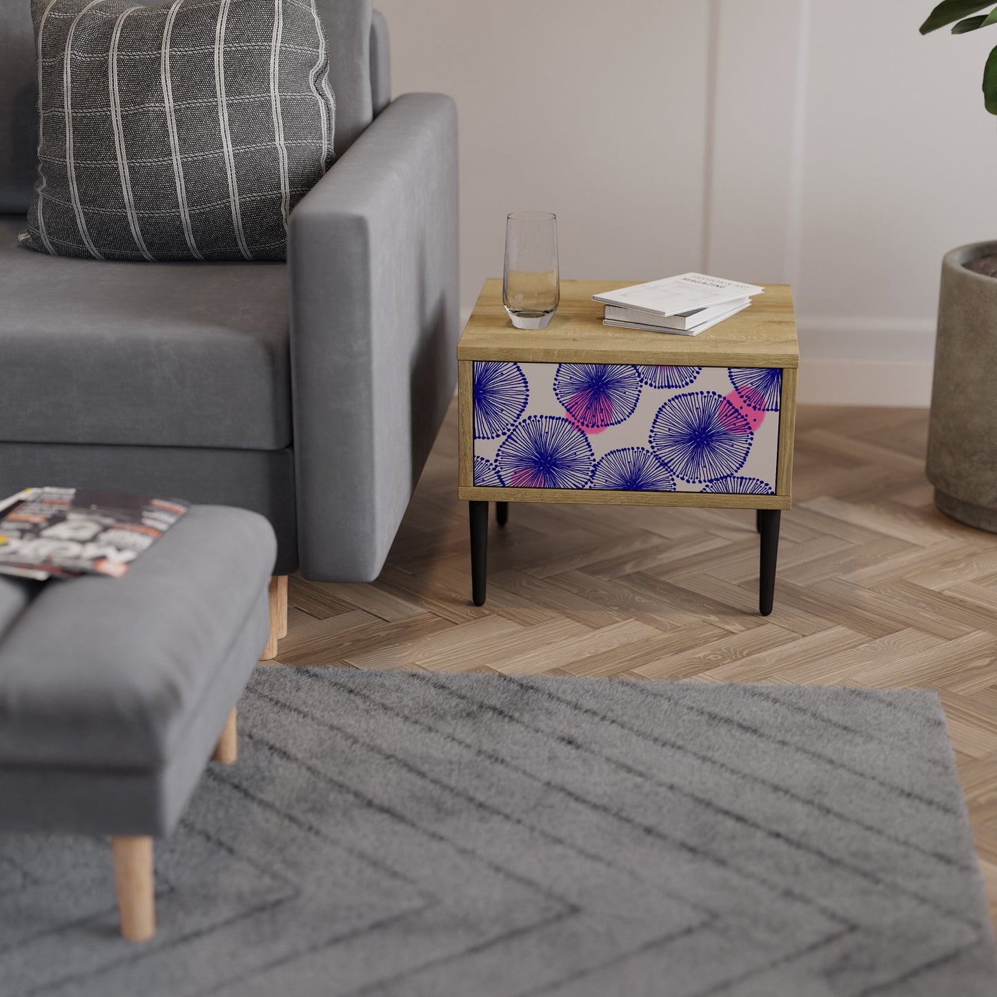 Comodino MAGIC NATURE in effetto rovere