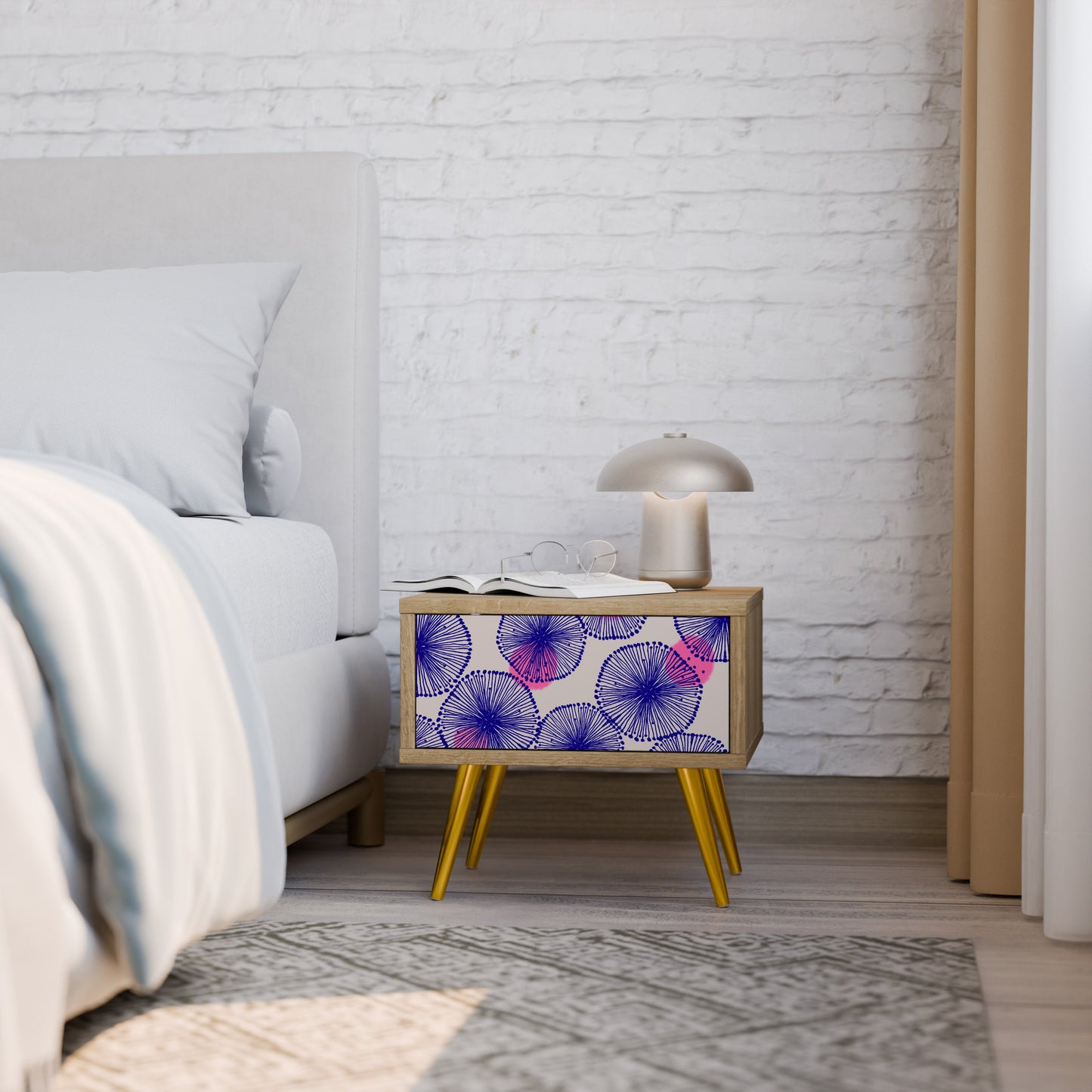 Comodino MAGIC NATURE in effetto rovere