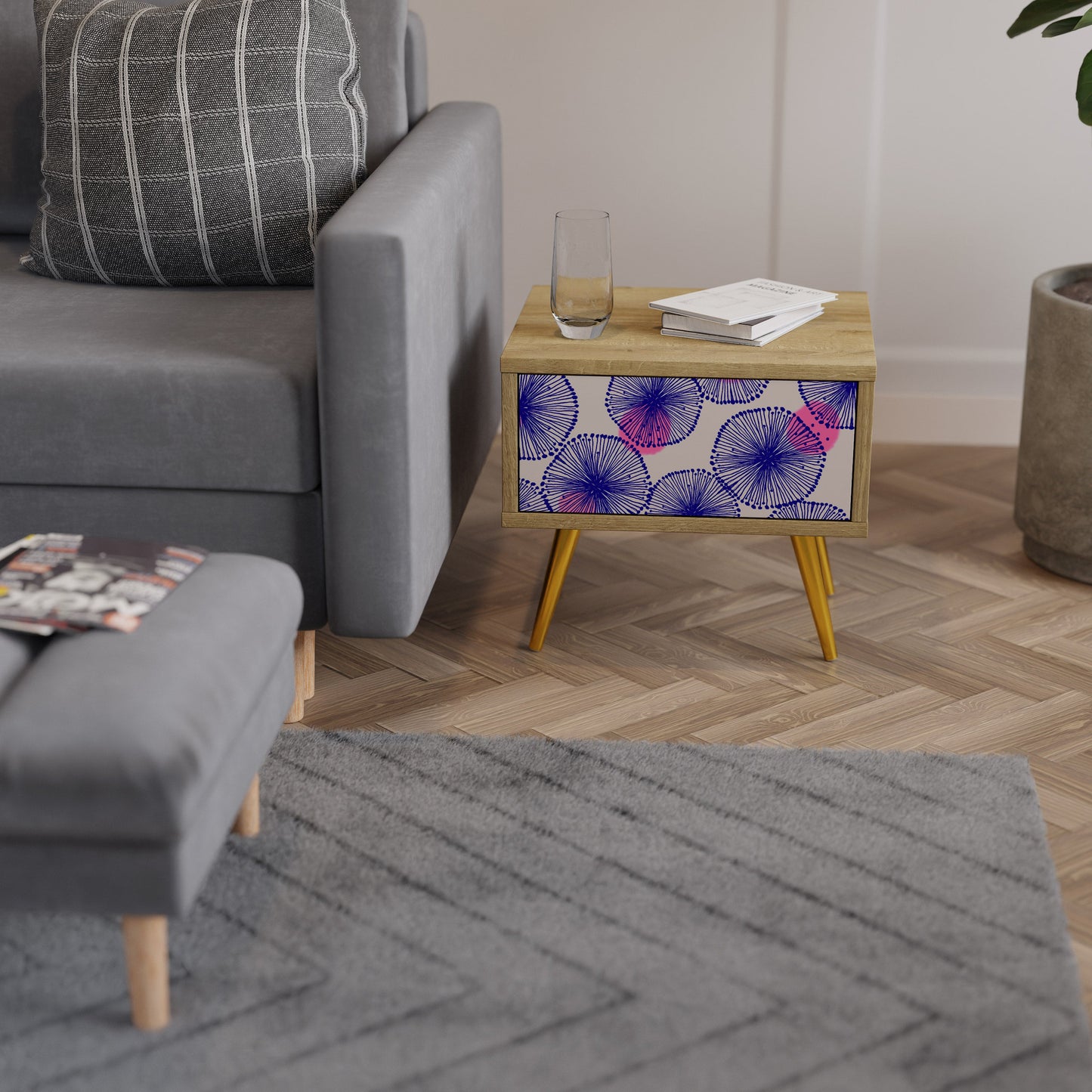 Comodino MAGIC NATURE in effetto rovere