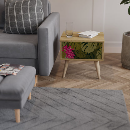 Comodino TROPICAL BEAUTY in effetto rovere