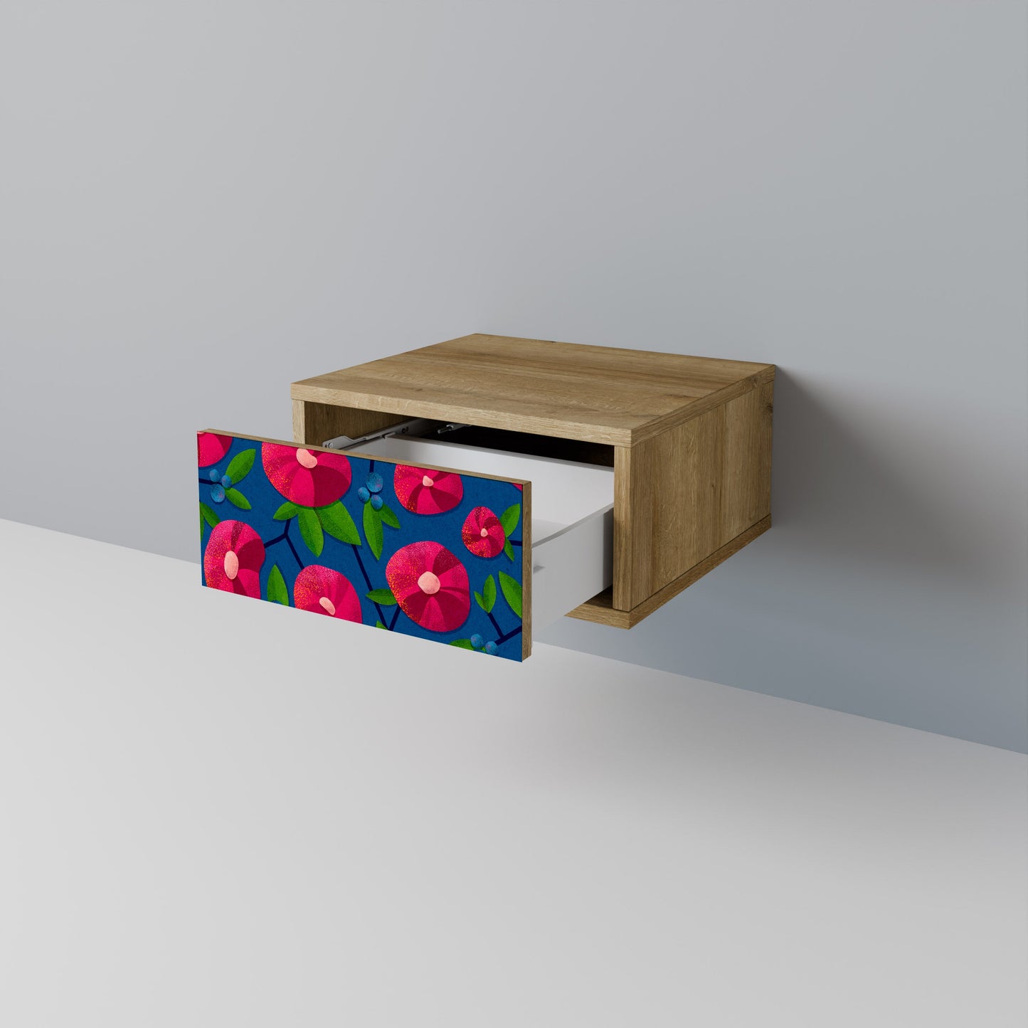 PENSIERI DI PRIMAVERA Comodino in effetto rovere