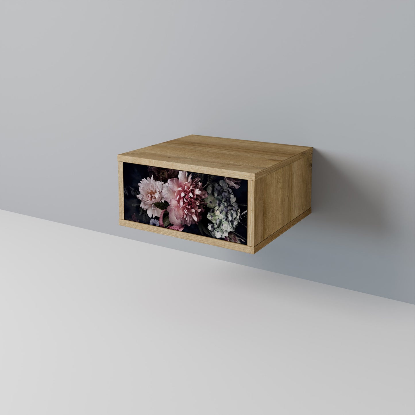 Comodino PURE BLOSSOM in effetto rovere