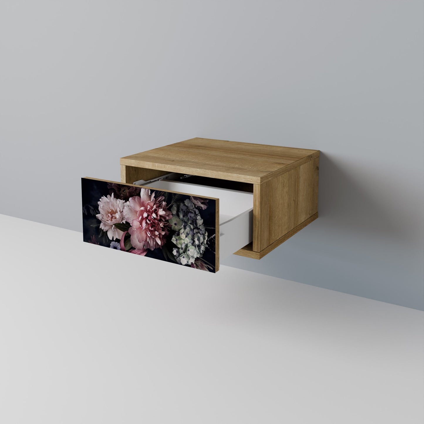 Comodino PURE BLOSSOM in effetto rovere