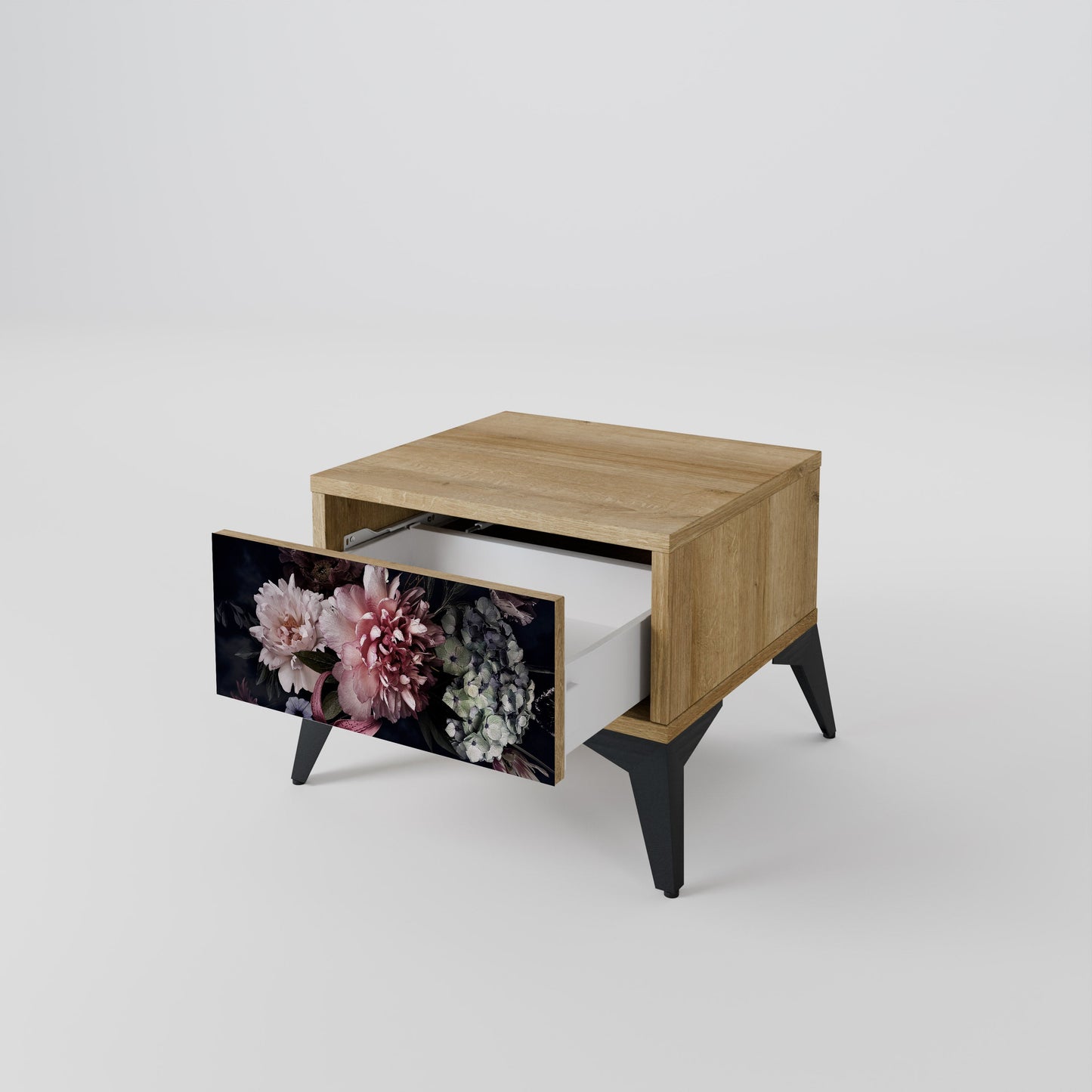 Comodino PURE BLOSSOM in effetto rovere