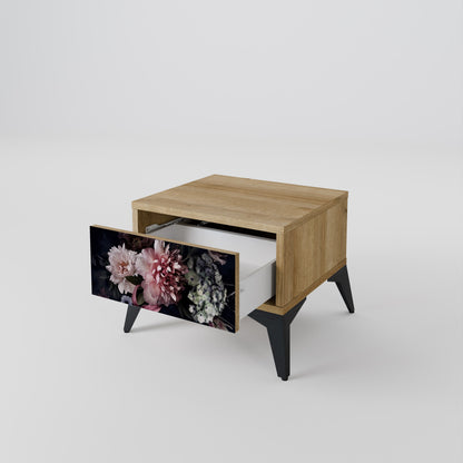Comodino PURE BLOSSOM in effetto rovere