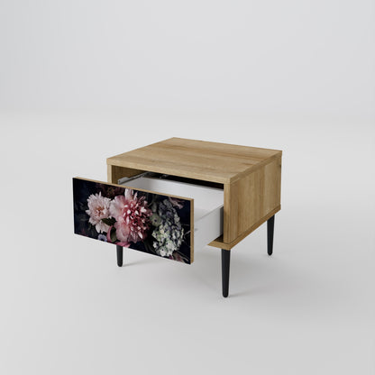 Comodino PURE BLOSSOM in effetto rovere