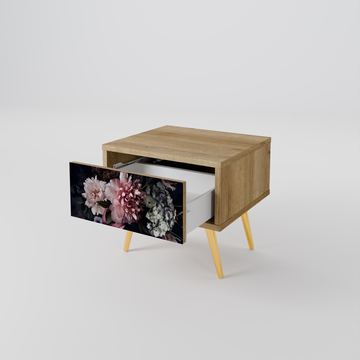 Comodino PURE BLOSSOM in effetto rovere