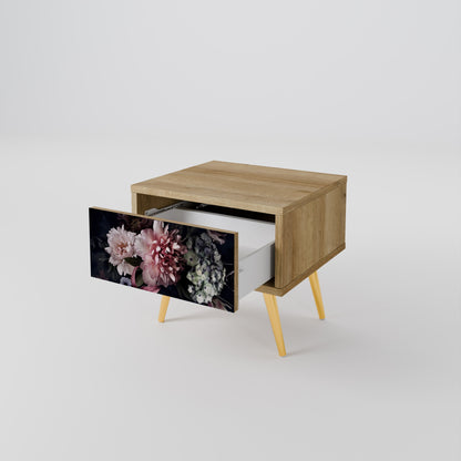 Comodino PURE BLOSSOM in effetto rovere