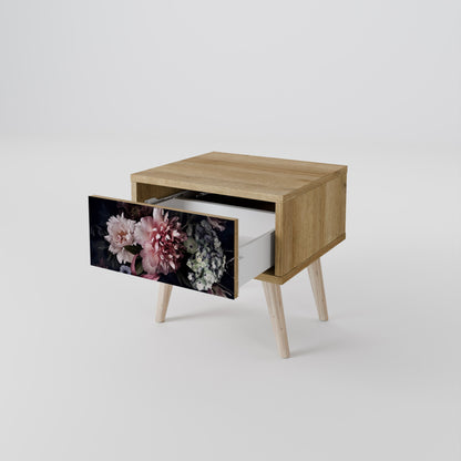Comodino PURE BLOSSOM in effetto rovere