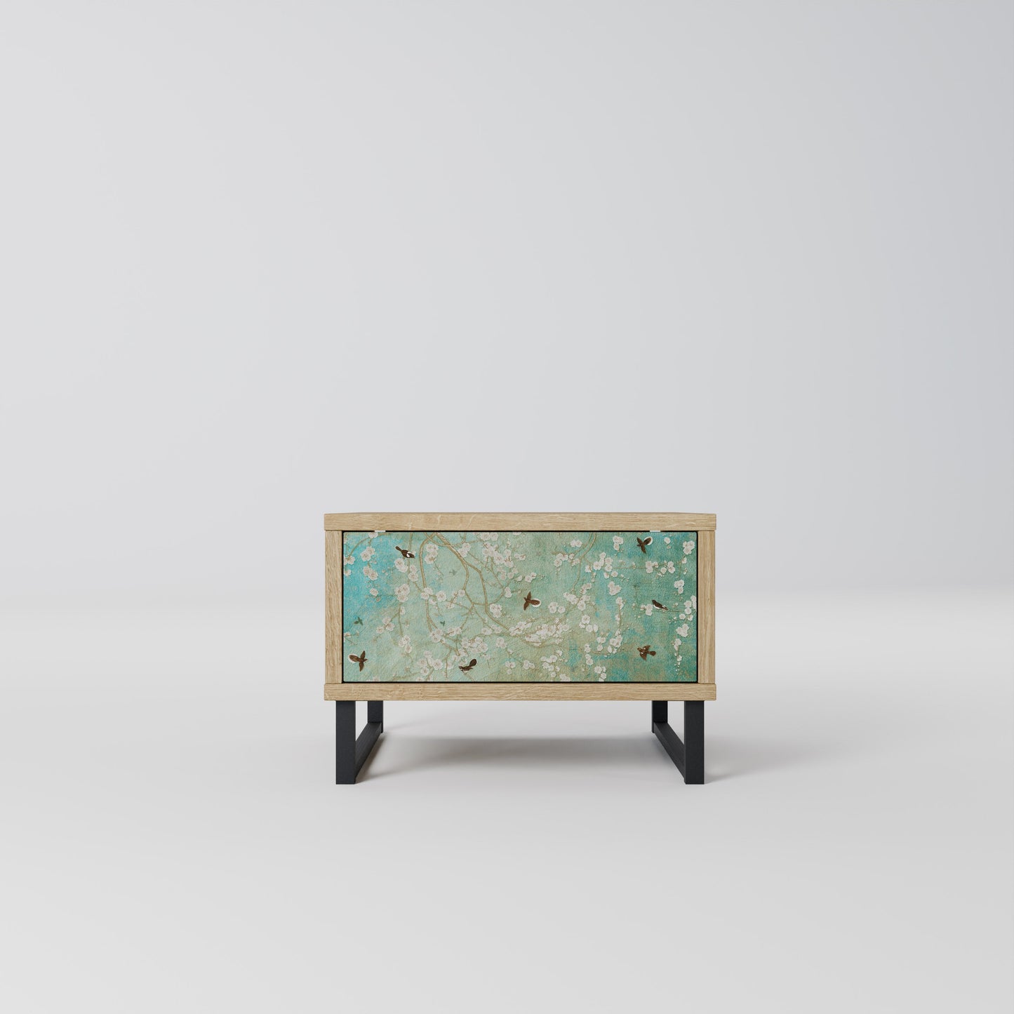BLOOMING CHARM Nightstand in Oak Effect