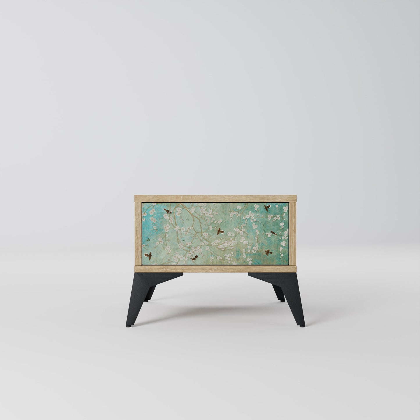 BLOOMING CHARM Nightstand in Oak Effect