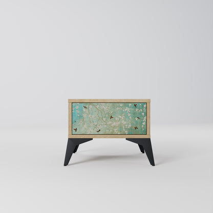 BLOOMING CHARM Nightstand in Oak Effect