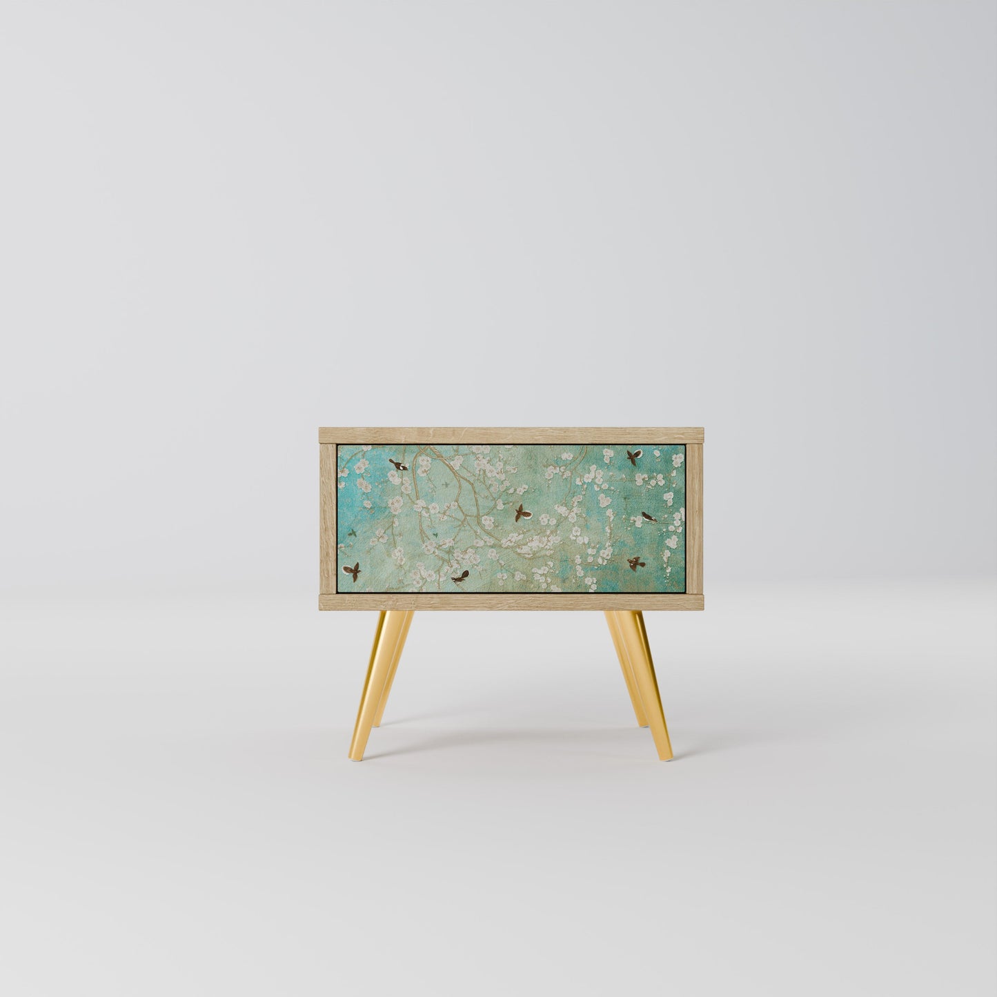 BLOOMING CHARM Nightstand in Oak Effect