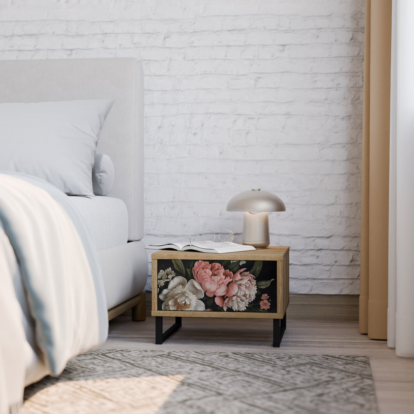 Comodino LUSH ELEGANCE in effetto rovere
