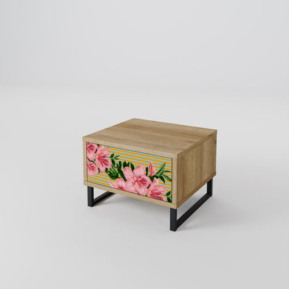 FRAGILE BEAUTY Nightstand in Oak Effect
