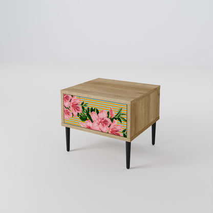 FRAGILE BEAUTY Nightstand in Oak Effect