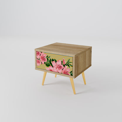 FRAGILE BEAUTY Nightstand in Oak Effect