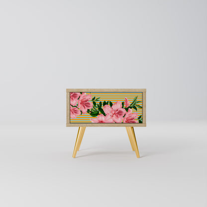 FRAGILE BEAUTY Nightstand in Oak Effect