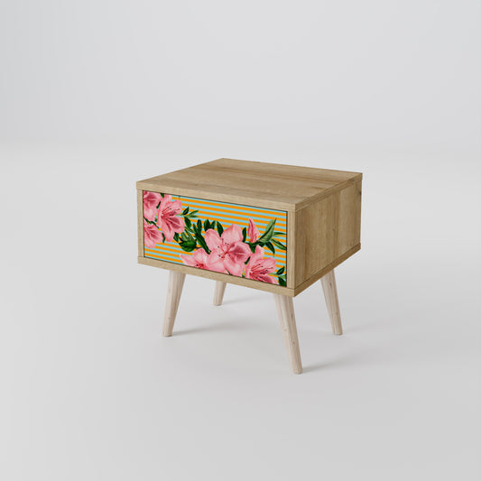 Comodino FRAGILE BEAUTY in effetto rovere