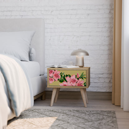 FRAGILE BEAUTY Nightstand in Oak Effect