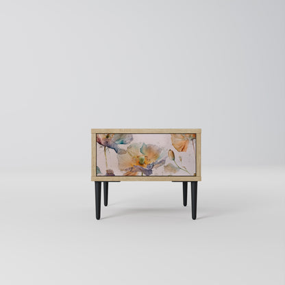 Comodino SOFTEN POPPY effetto rovere