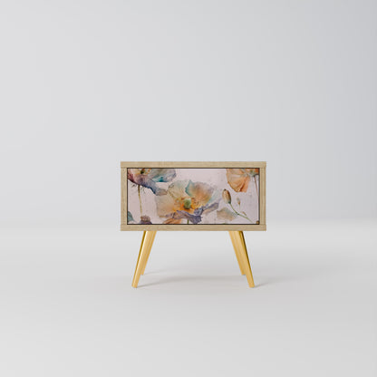 Comodino SOFTEN POPPY effetto rovere