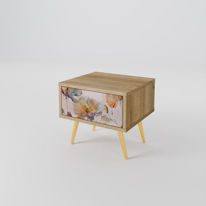 Comodino SOFTEN POPPY effetto rovere