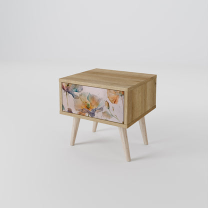 Comodino SOFTEN POPPY effetto rovere